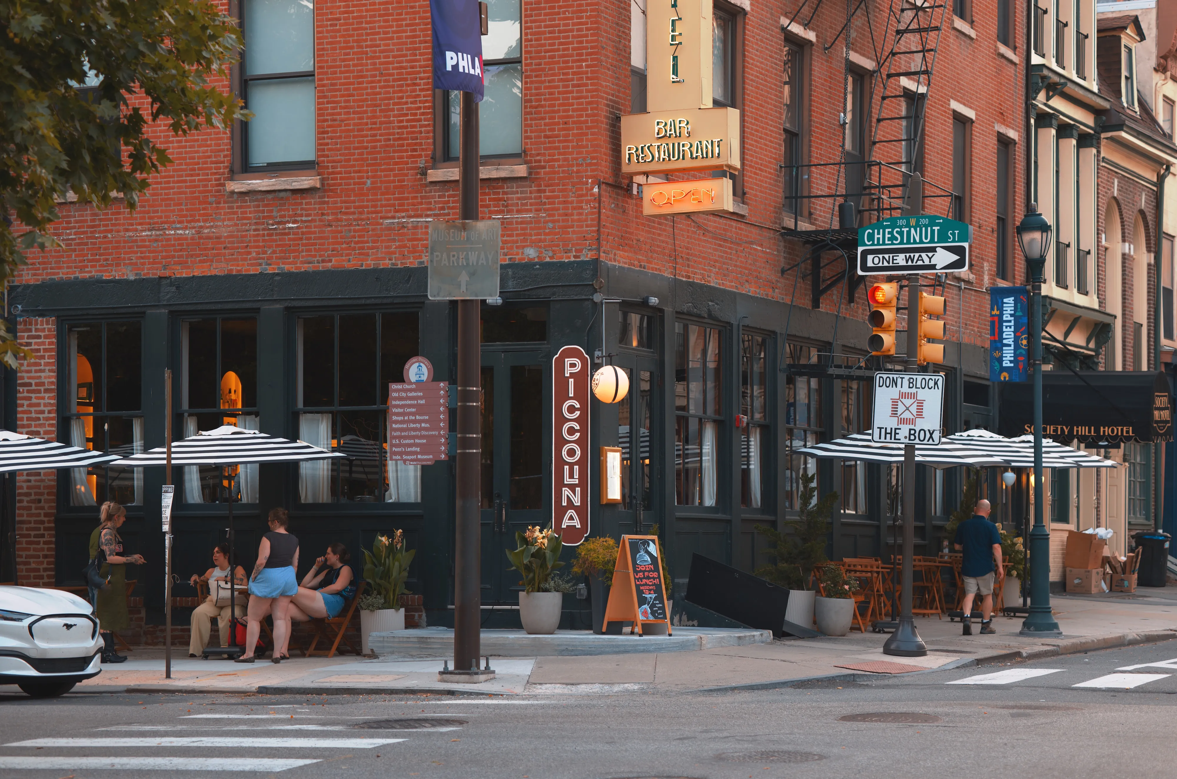 Piccolina Italian Restaurant storefront, Philadelphia